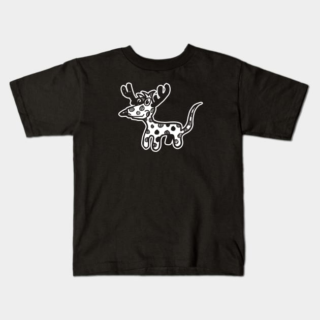 Deer Dog {DARK shirts} Kids T-Shirt by SideShowDesign